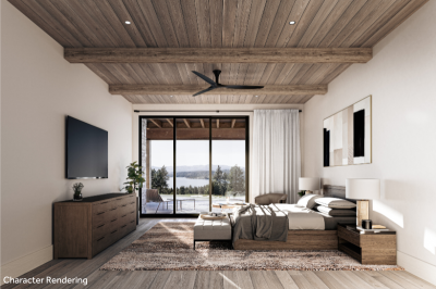 Flat E101 Primary Bed Rendering